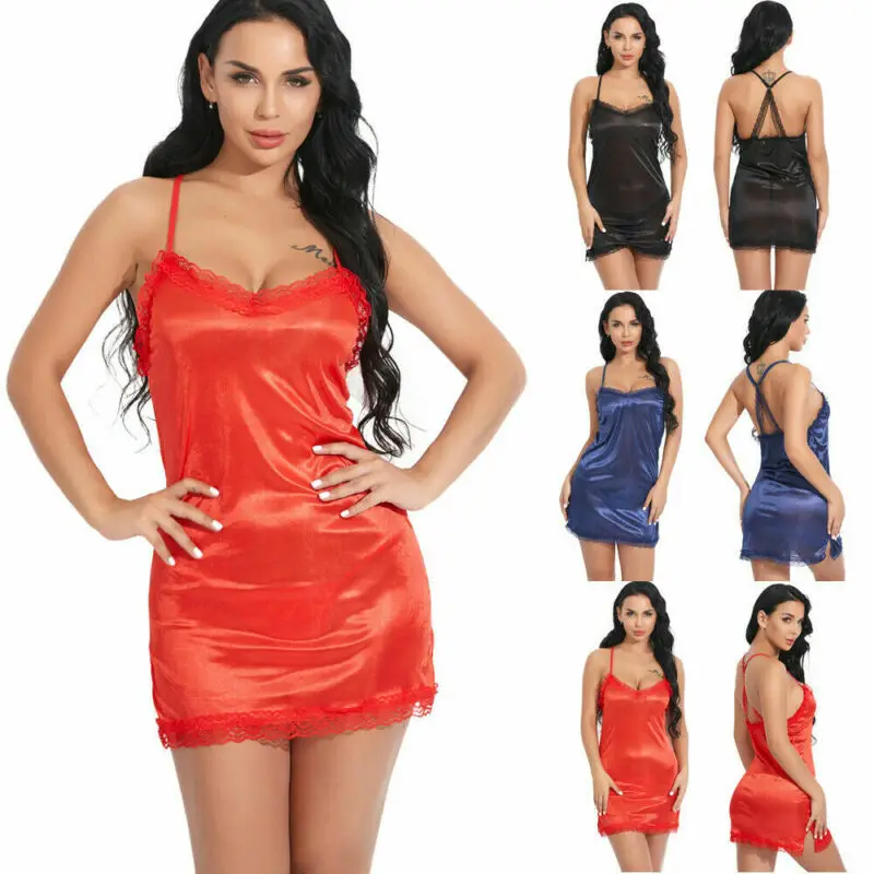 

Sexy Women Lace Dress Lingerie Sleepwear Lady Underwear Night-gown