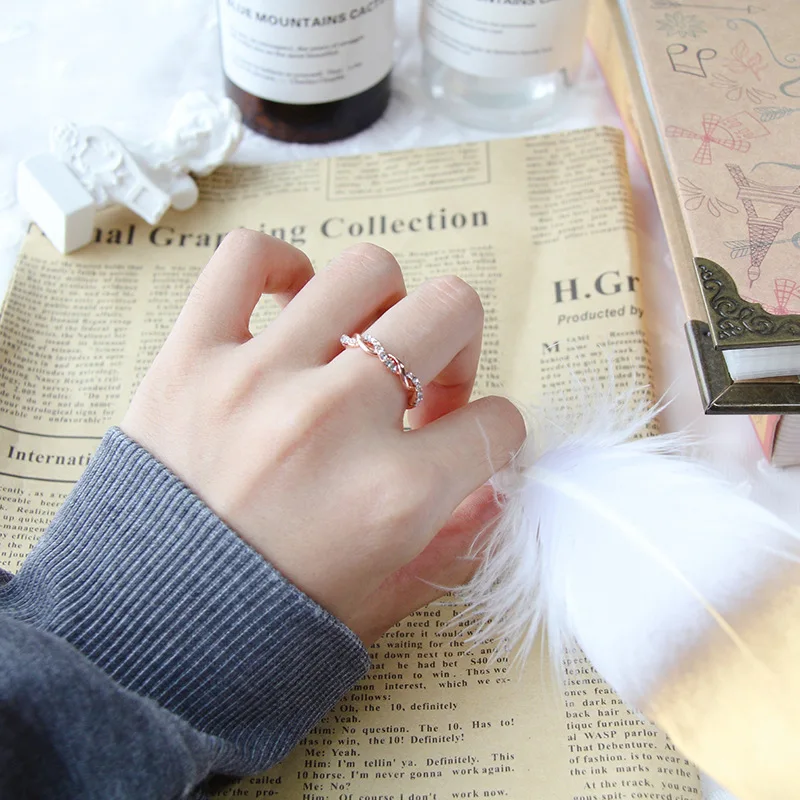 Распродажа розовое Золотое кольцо классическое обручальное с кубическим