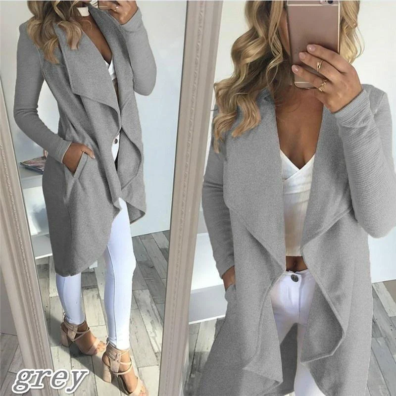 Women top coat 2019 Autumn Winter New Wild Slim Long Knitwear Cardigan Clothes Sweater Coat Sleeve Windbreaker | Женская одежда