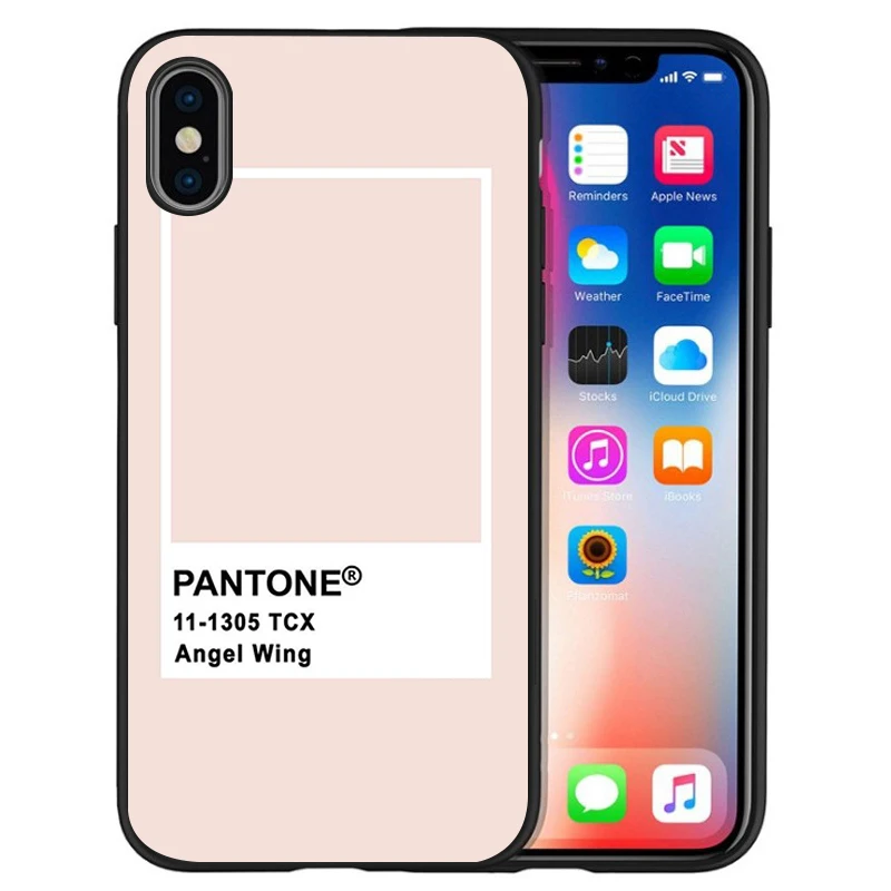 Черный силиконовый чехол Pantone для iPhone 12 XR XS Max 5 5S SE 2020 6 6S PLUS 7 8 X 11Pro 11 | Мобильные