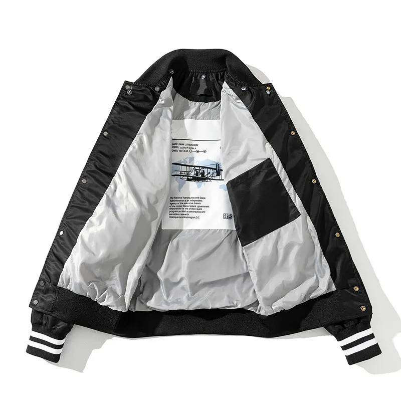 

Hip Hop Baseball Jacket Men Women Embroidery Jacket Letter Streetwear Jacket Fashion Vintage Windbreaker Couples Spring Autumn