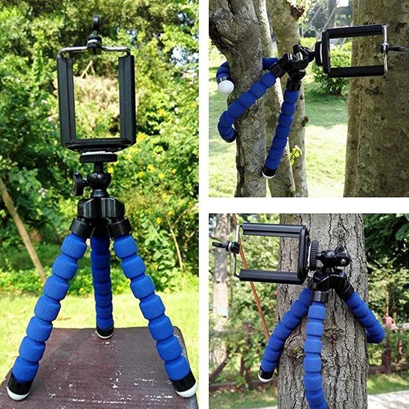 1pcs Mini Flexible Holder Sponge Octopus Tripod Bracket For Mobile Phone Camera Portable Stable Non-slip Selfie Stand Monopod |