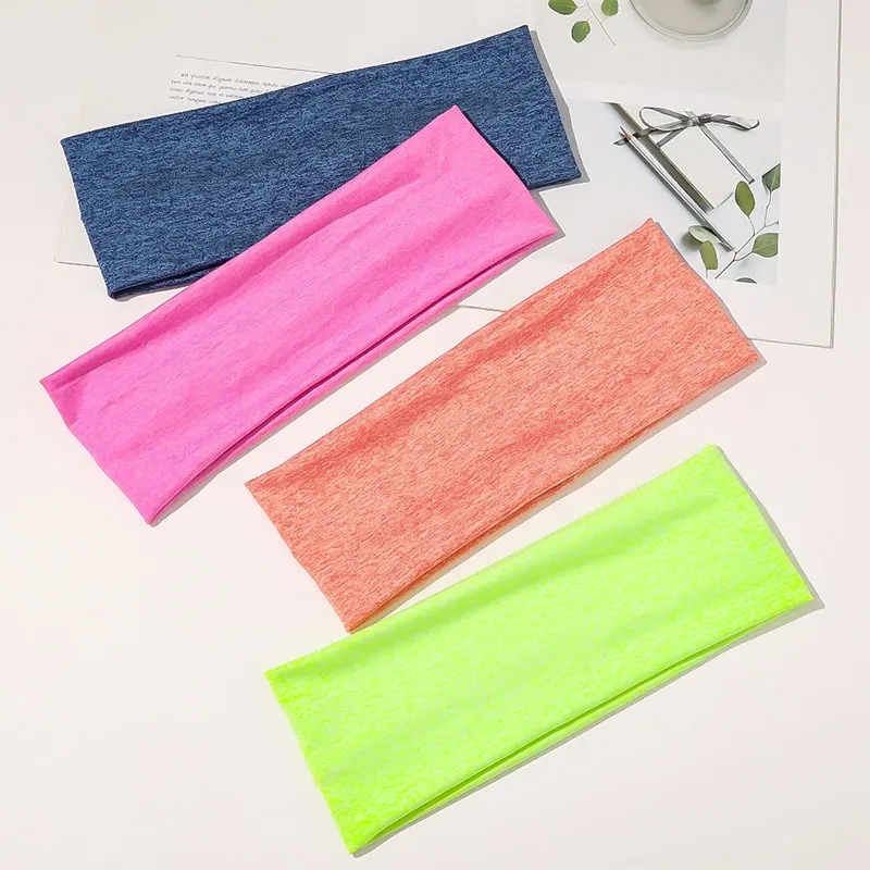 

New Sweatband Wide Headwraps Solid Color Unisex Headband Sport Headband Elastic Hair Bands Seamless Headband Hair Accessories