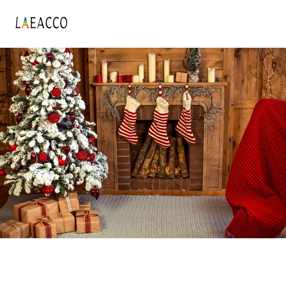 Laeacco рождественские фотофоны для фотосъемки с изображением искусственного окна
