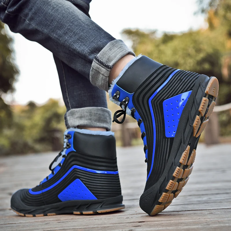 

Zapatos De Seguridad Hombre Men Boots Fashion Casual Couple Plus Velvet Outdoor Snow Boots Botas De Invierno Lagre Size 36-47