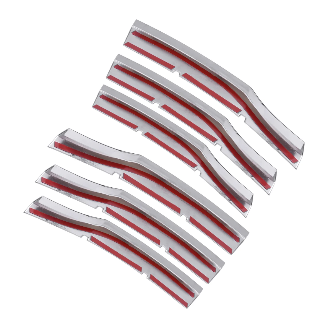 6 шт. Хромированная передняя Центральная решетка вставка бампер накладка молдинг