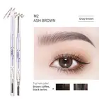 Карандаш для бровей ультратонкий треугольный, Водостойкий карандаш для макияжа глаз, черный, коричневый оттенок, косметика для глаз, 5 цветов, TSLM2