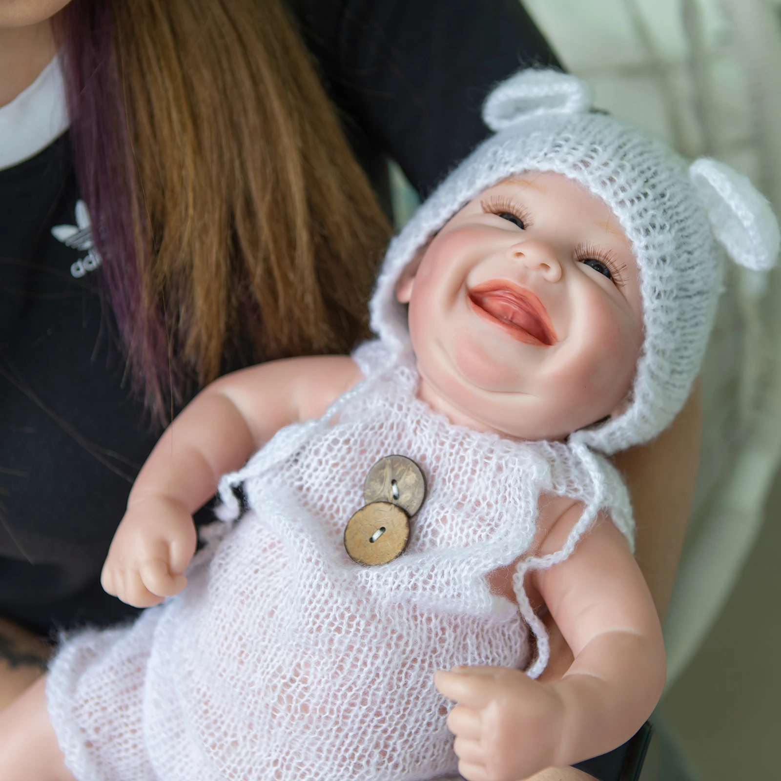 

49CM Full silicone vinyl doll baby reborn girl soft realista bebe reborn bonecas children gift detail painted skin