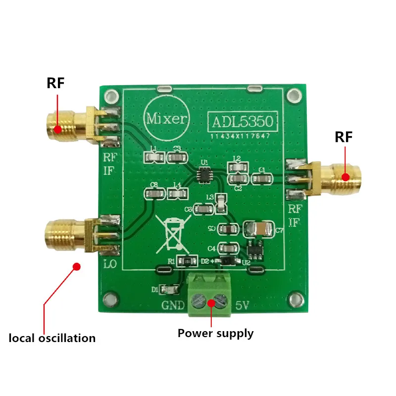 Миксер ADL5350-EVALZ с низкой частотой до 4 ГГц, с высокой линейностью и модулем ADL5350
