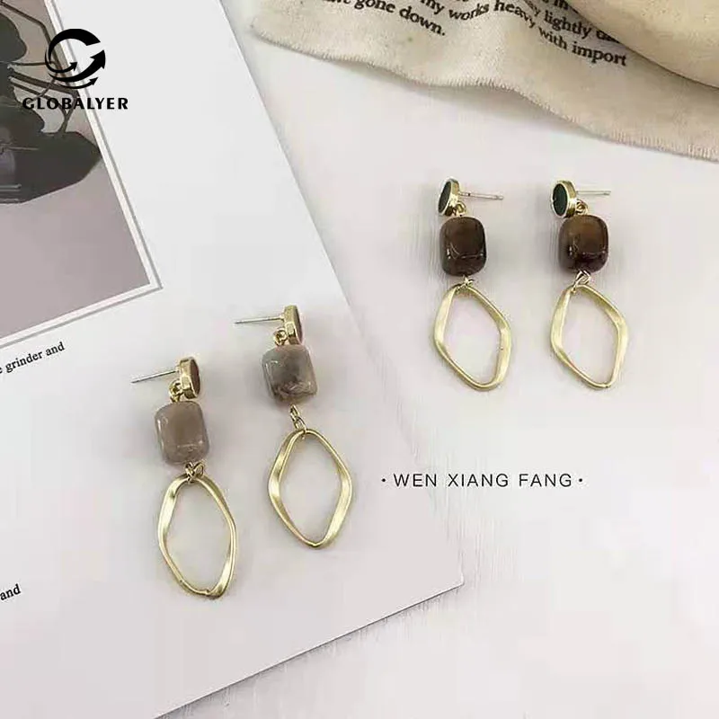 Новые ретро серьги без аллергической иглы женские темпераментные Простые