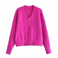uniqyb za womens sweater fashion pullovers 2021 sexy deep v neck sweater off shoulder sweater knitted top winter pullover mujer