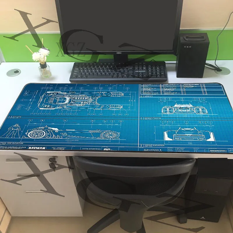 

XGZ Cool Car Map Custom Large Game Mouse Pad Black Locking Edge Computer Table Mat Non-slip Personality Coaster Carpet Xxl