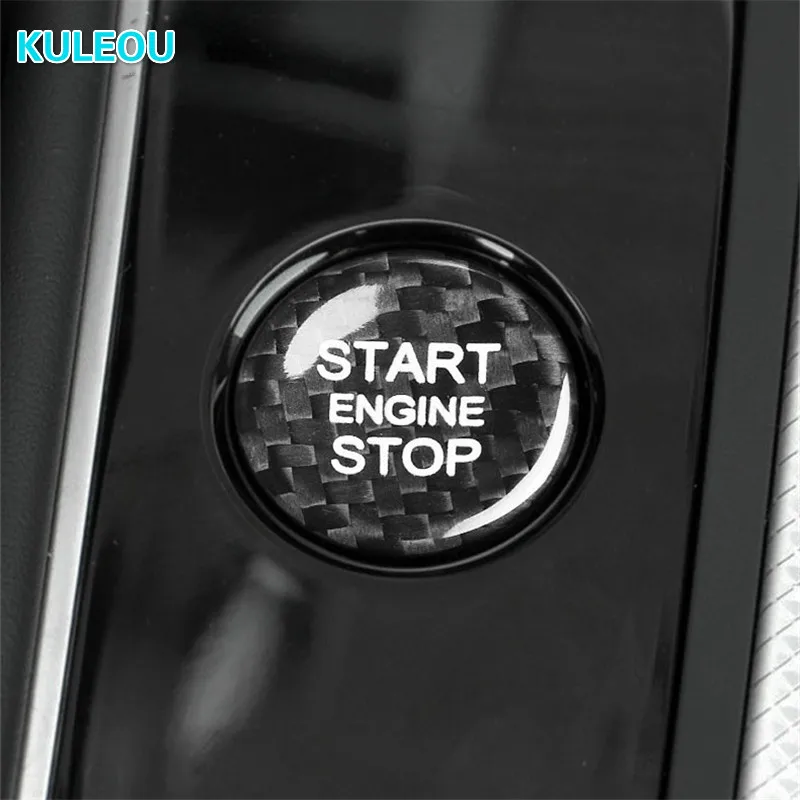 

For Audi Q5 Q7 Car Engine Button Sticker Carbon Fiber ignition Button Sticker Fit Audi A4L A5 A6L Q3 A7 Q5L Interior Accessories