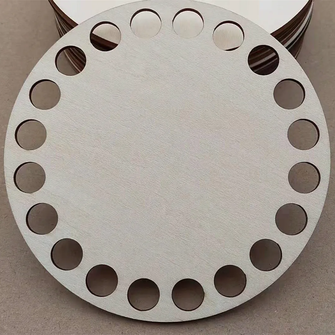 

20pcs 10cm Laser Cut Wooden Round Crochet Basket Bottom Base For Woollen