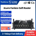 Безвентиляторный промышленный ПК 10-го поколения, Intel Core i5 10210U 8265U, сетевой маршрутизатор Pfsense, сервер 6 дюймов, 2 * RS232, Coms, поддержка детской