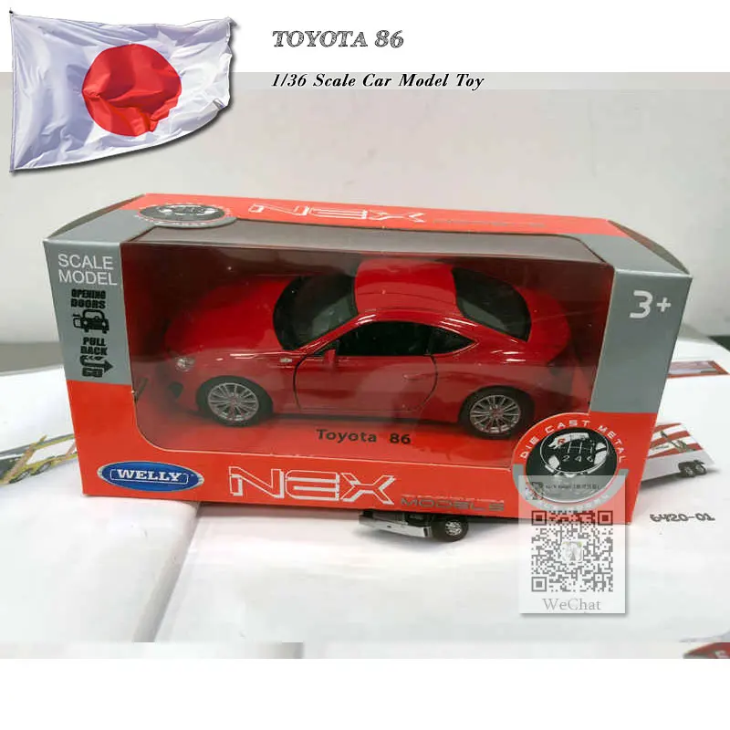 5 шт./лот оптовая продажа WELLY масштаб 1/36 игрушки для автомобилей TOYOTA 86 Литые
