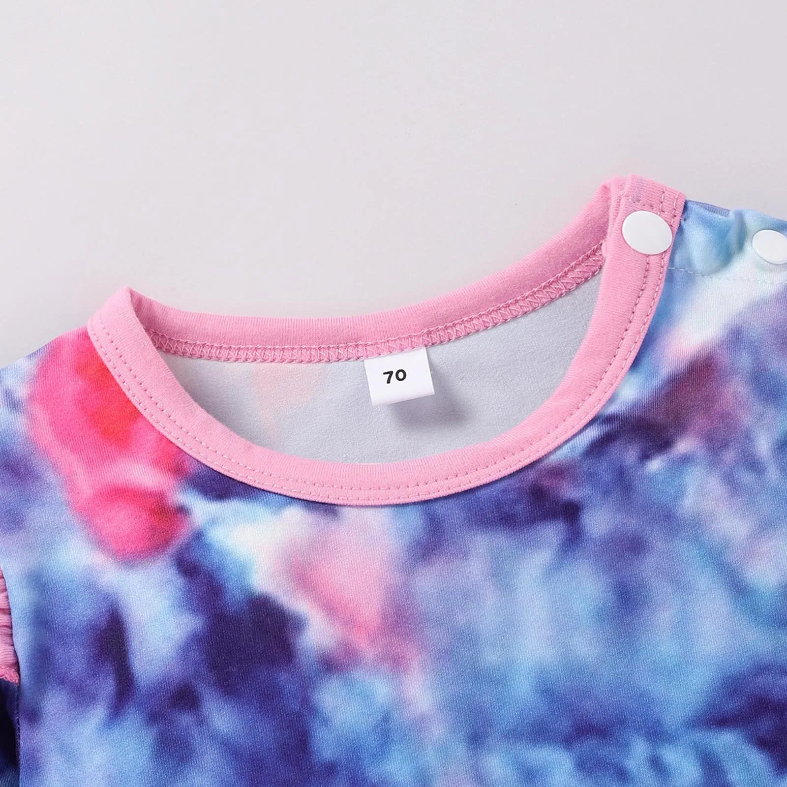 

Fashion Infant 3pcs Outfit Baby Girls Fashion Autumn Winter Long Sleeve Rainbow Tie-dyed Print Crew Neck Tops+pants+headband Kid