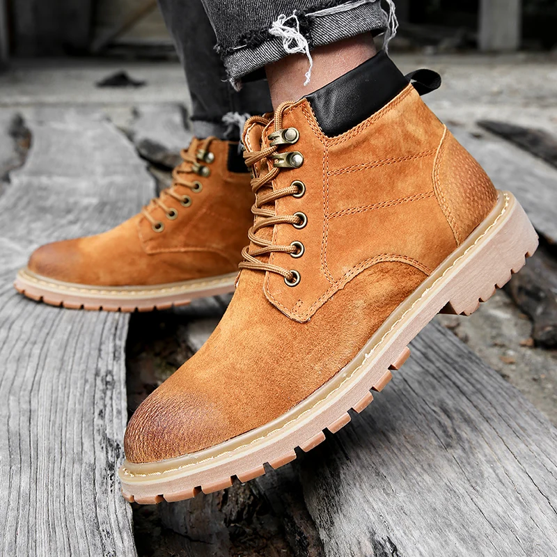 Мужские ботинки со шнуровкой уличная водонепроницаемая обувь для гор