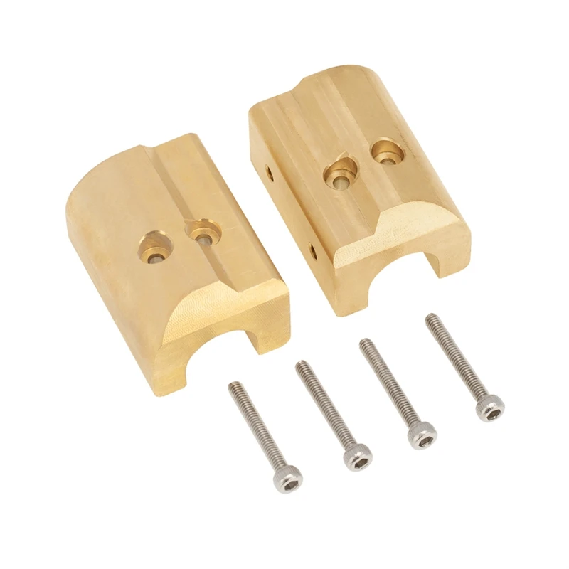 

2PC Brass AR44 Axle Body Weight 140G Counterweight for 1/10 RC Crawler Axial SCX10 II 90046 90047 Upgrade Parts