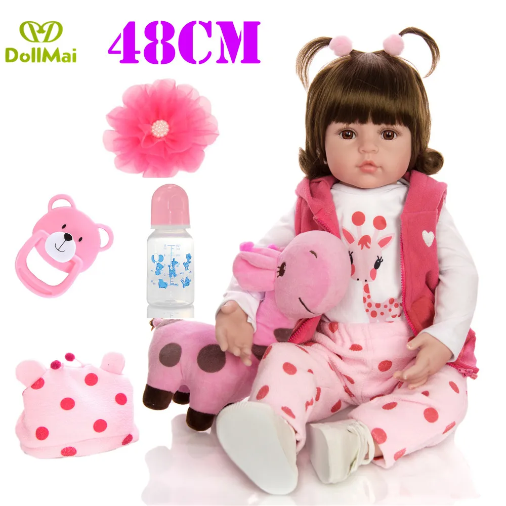 19 &quot48 см кукла ручной работы для младенцев силиконовая виниловая Кукла Reborn menina