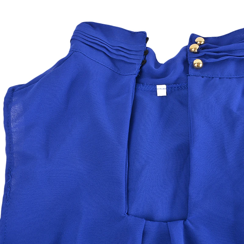 2020 Fashion Women's Blouse Summer Hanging Neck Sleeveless Chiffon Shirt Solid Casual Plus Size 4XL Loose Female Top | Женская