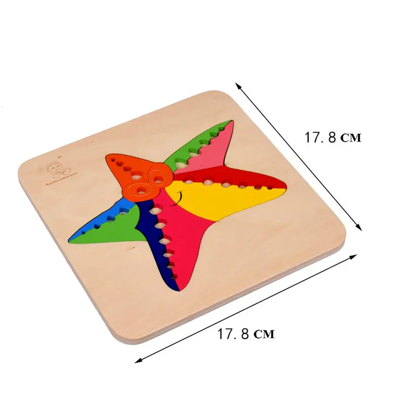 Детские развивающие 3D пазлы деревянные игрушки Классические однослойные с