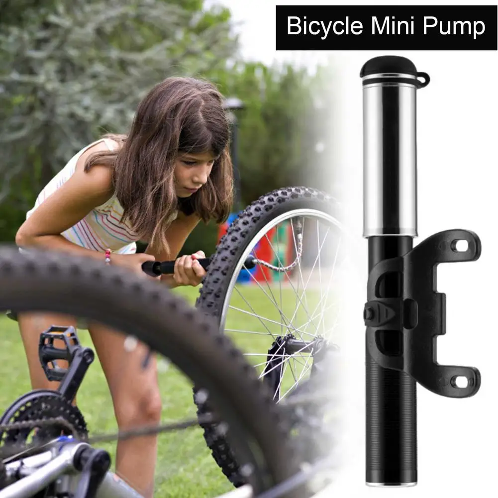 

Aluminum Alloy Mini Bicycle Pump Portable Classic Tire Pump Bike Inflator American-French Mouth Universal Pump Riding Equipment