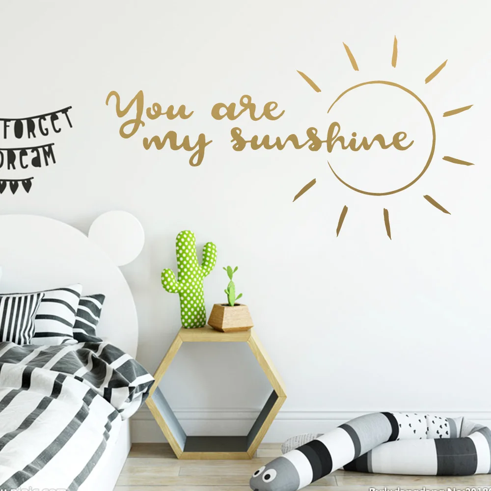 Лидер продаж настенная наклейка You Are My Sunshine съемные настенные наклейки обои