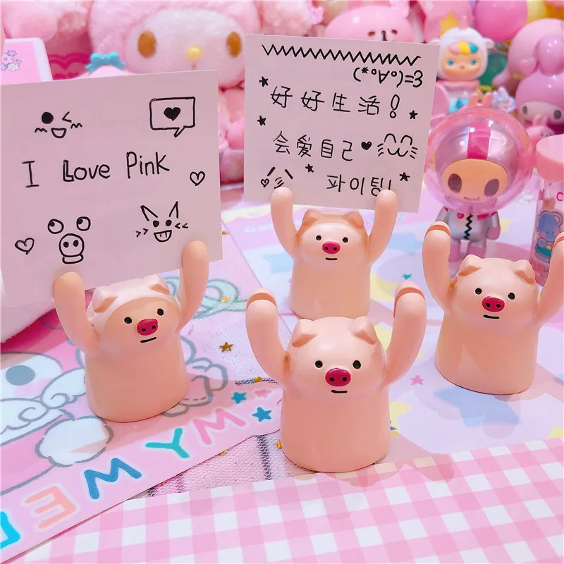 Милый детский Кукольный держатель для фотографий в форме поросенка карт офиса