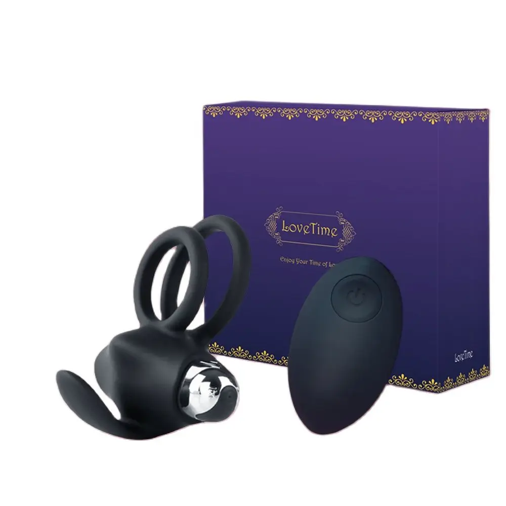 LoveTime 10 функций двойной вибратор кольцо USB беспроводной дистанционный пенис секс
