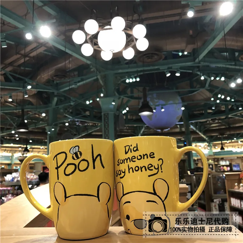 

Disney Ceramic Water Mugs Mickey Minnie Donald Duck Deswinnie Bear Cartoon Mugs Loving Mugs