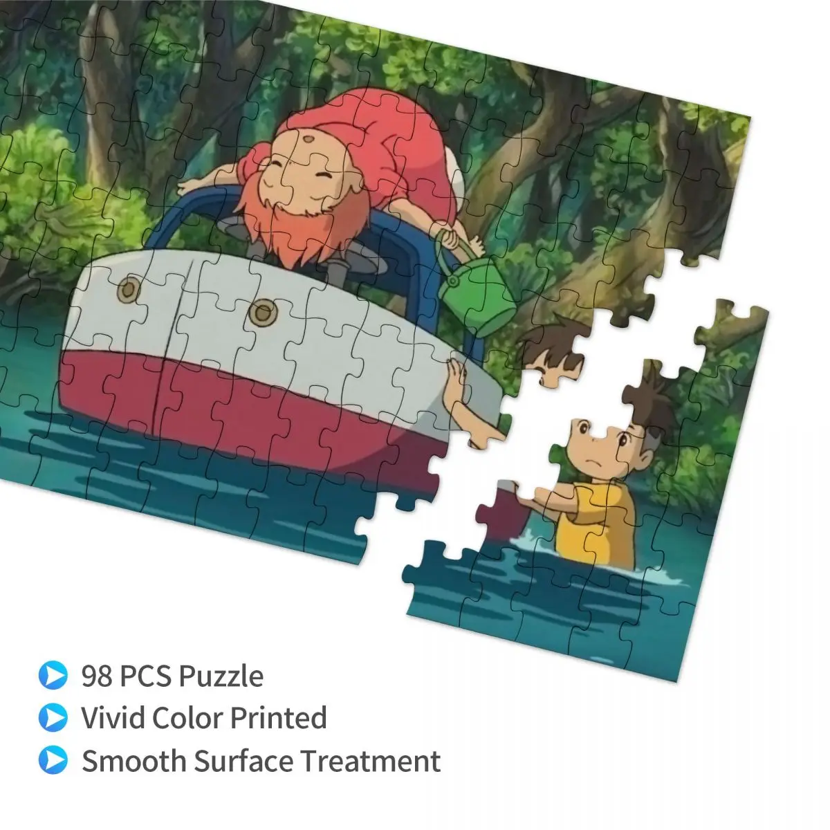 Деревянные блоки головоломки мультфильм Sosuke Ponyo милые игрушки История Aldult Unzip