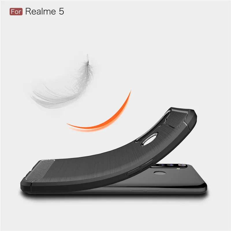 Чехол Realme 5i 5 мягкий силиконовый бампер из ТПУ противоударный чехол-накладка