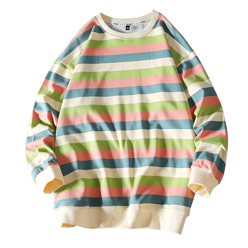

Women's Sweatshirt Spring Autumn Streetwear Women Casual Loose Women Pulovers Plus Size Striped Sweatshirt Women 2021 Korean