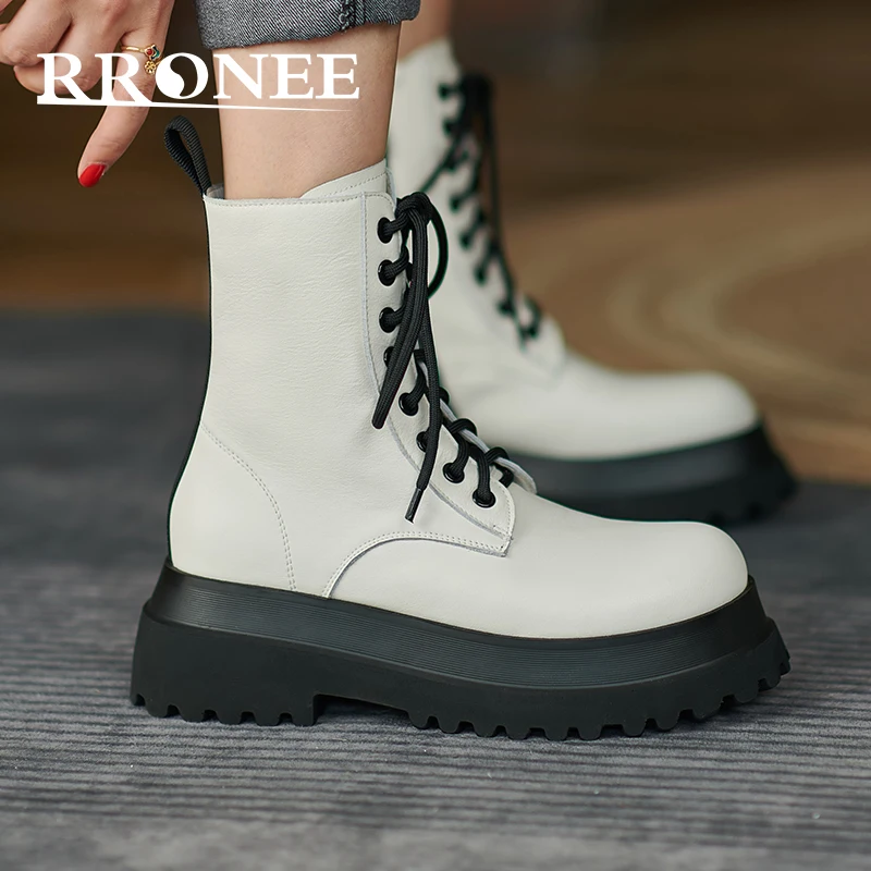 

2021 New Single boot Female Smoker Boot Female Midrange motorcycle boot Single boot Martin boot female