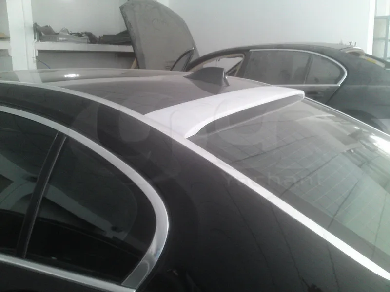Car-Styling FRP Fiber Glass Black Gel Coat Rear Roof Spoiler Fit For 2009-2015 7 Series F01 F02 AC Style spoiler Wing | Автомобили и