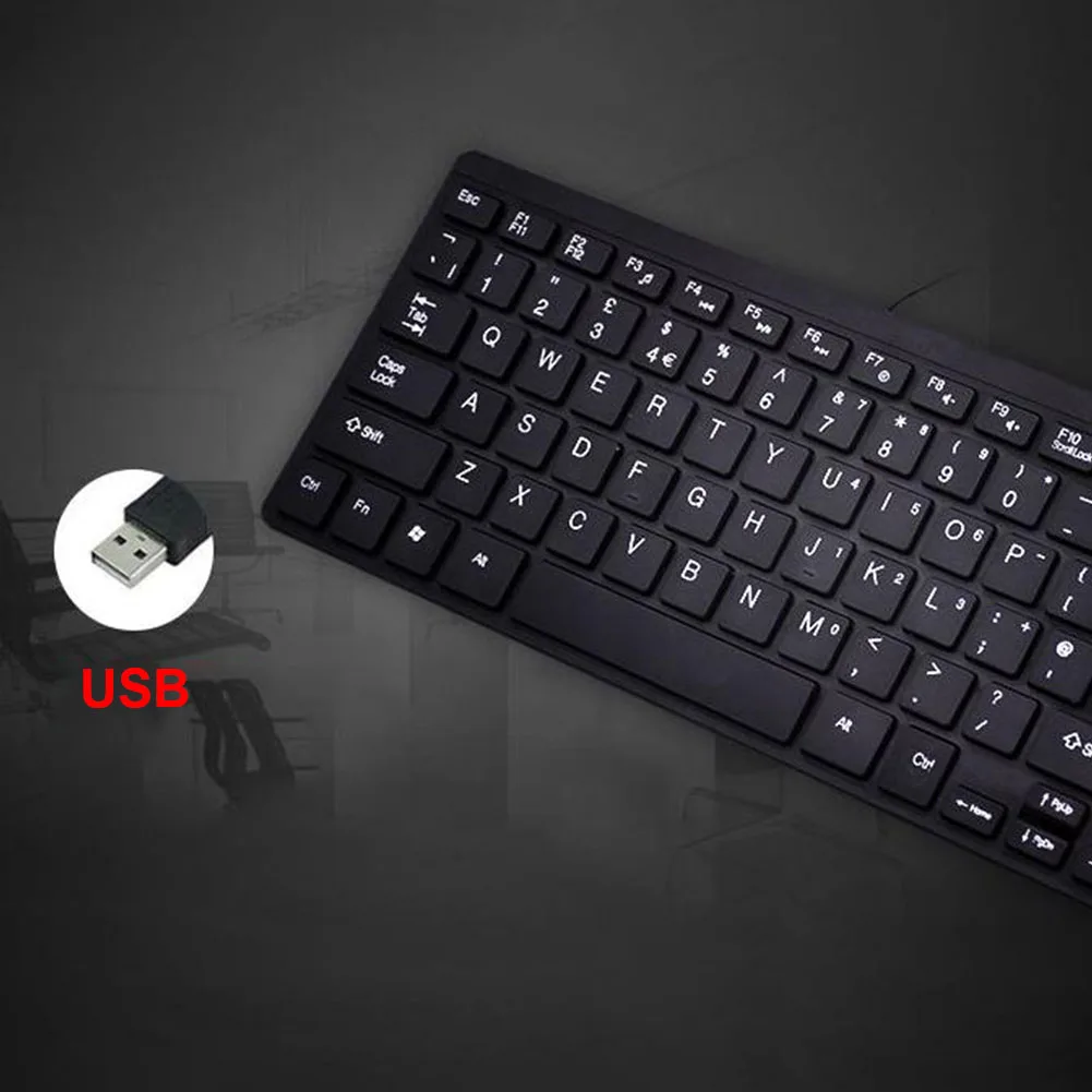 78 клавиш компактные аксессуары с USB подключением ультратонкая мультимедийная портативная металлическая отделка тонкая Замена мини клавиатура для портативных ПК