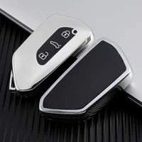 colorful tpu car key case cover for vw volkswagen golf 8 2020 skoda 3 buttons car key protector auto accessories