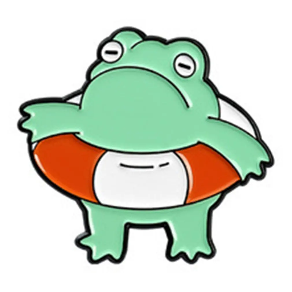 

Funny Frog Brooches Green Animal Enamel Pin Bag Lapel Pin Anime Froggy Gesture Metal Badge Jewelry Gift Jewelry Brooch Hot