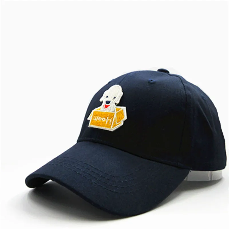 

Stray Dog Animals Embroidery Cotton Baseball Cap Hip-hop Cap Adjustable Snapback Hats for Men and Women 166