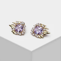 rispada fashion design zircon newmond stud earrings for men and women
