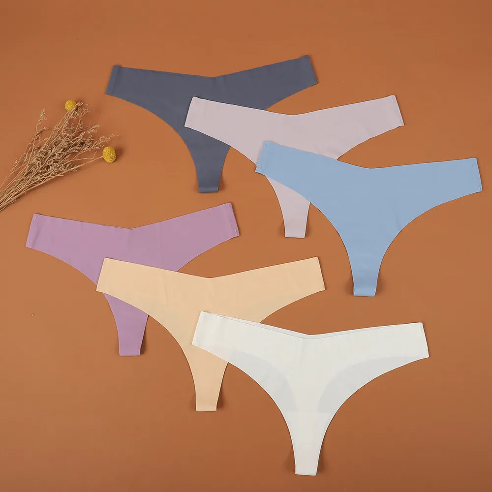 

Solid Color Women's Invisible Underwear Panties Spandex Crotch Intimate Women Sexy Panties Seamless Sport Panty Low Waist Briefs