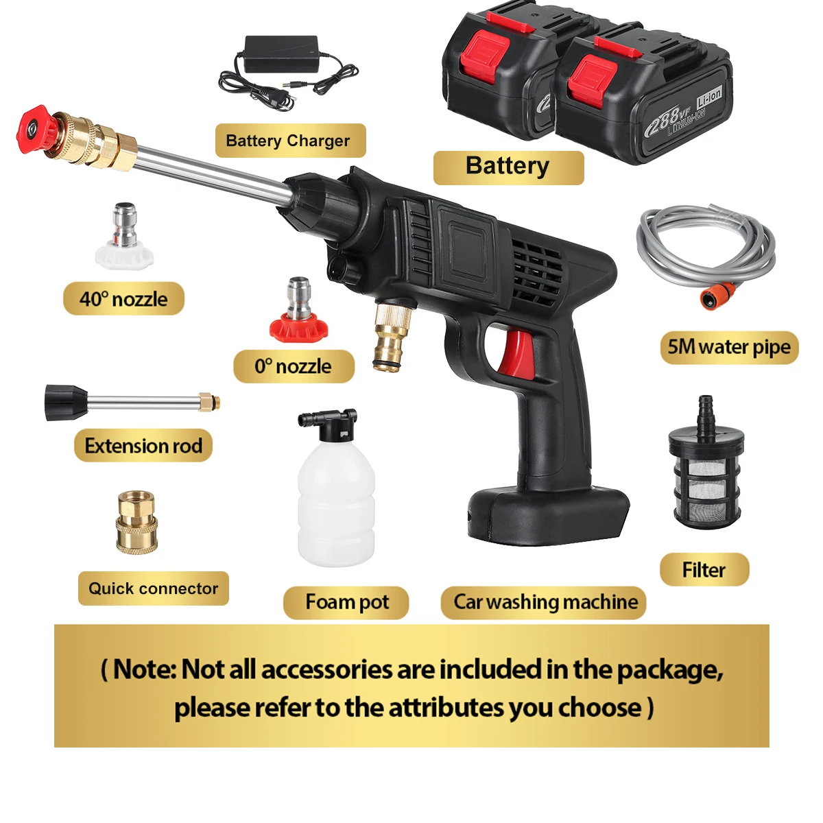 Беспроводной мойщик высокого давления 90 бар 2000 Вт | Автомобили и мотоциклы