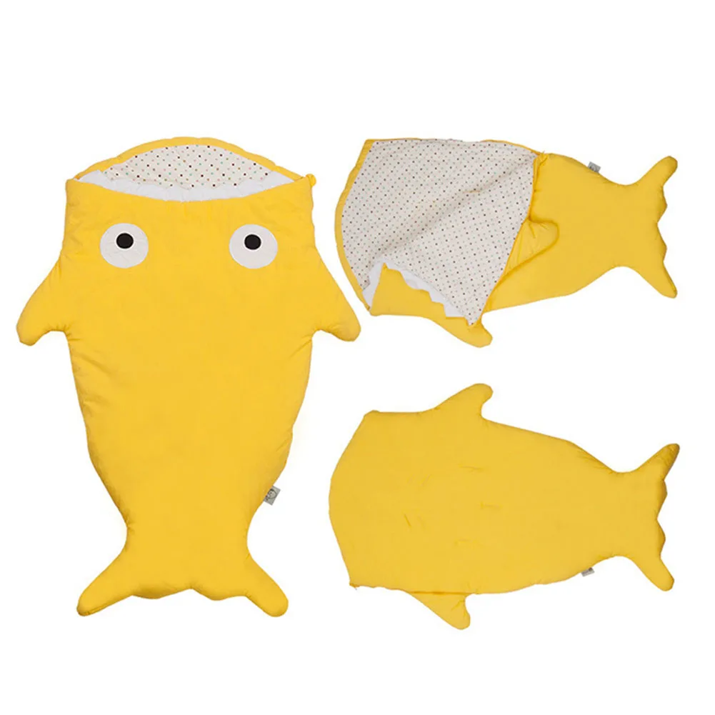 

Boys Girls Sleep Sack Winter Warm For Kids Breathable Blanket Sleepover Soft Shark Shape Zipper Closure Sleeping Bag Wearable