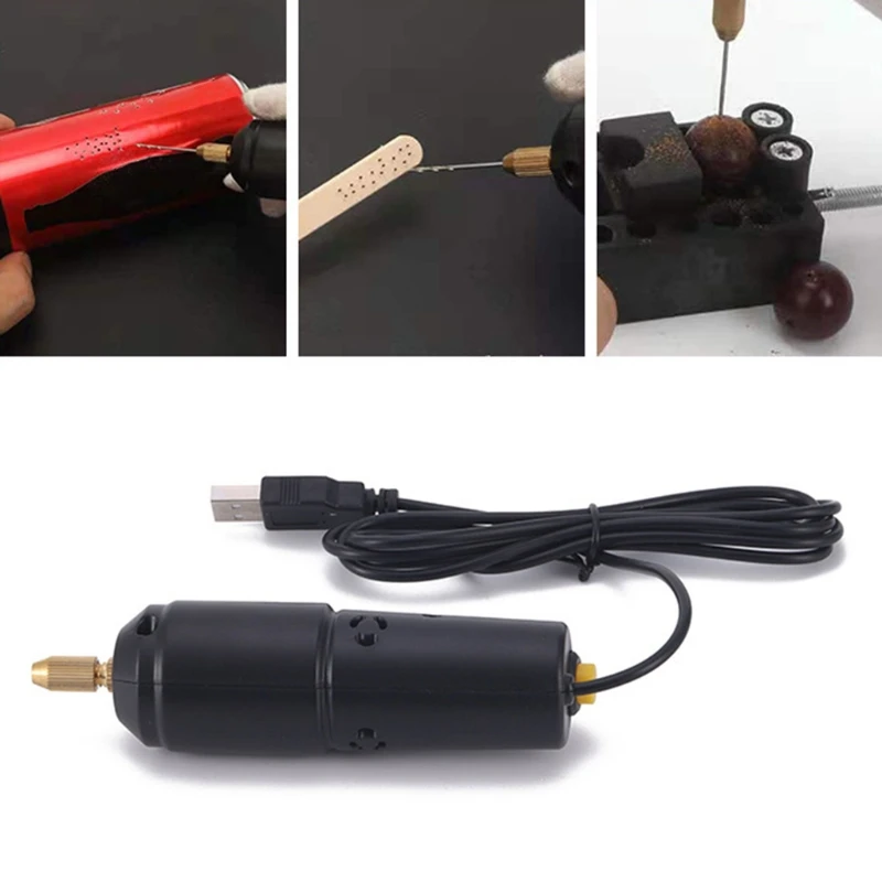 

Электрическая мини-дрель, 5 В, 10 Вт, USB ручная дрель, многоцелевой электроинструмент, вращающаяся дрель с шнуром 1,8 м для изготовления ювелирн...