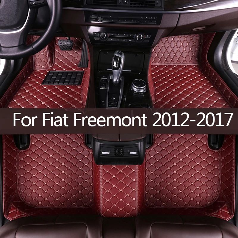 Кожаные автомобильные коврики в салон для Fiat Freemont пять мест 2012 2013 2014 2015 2016 2017