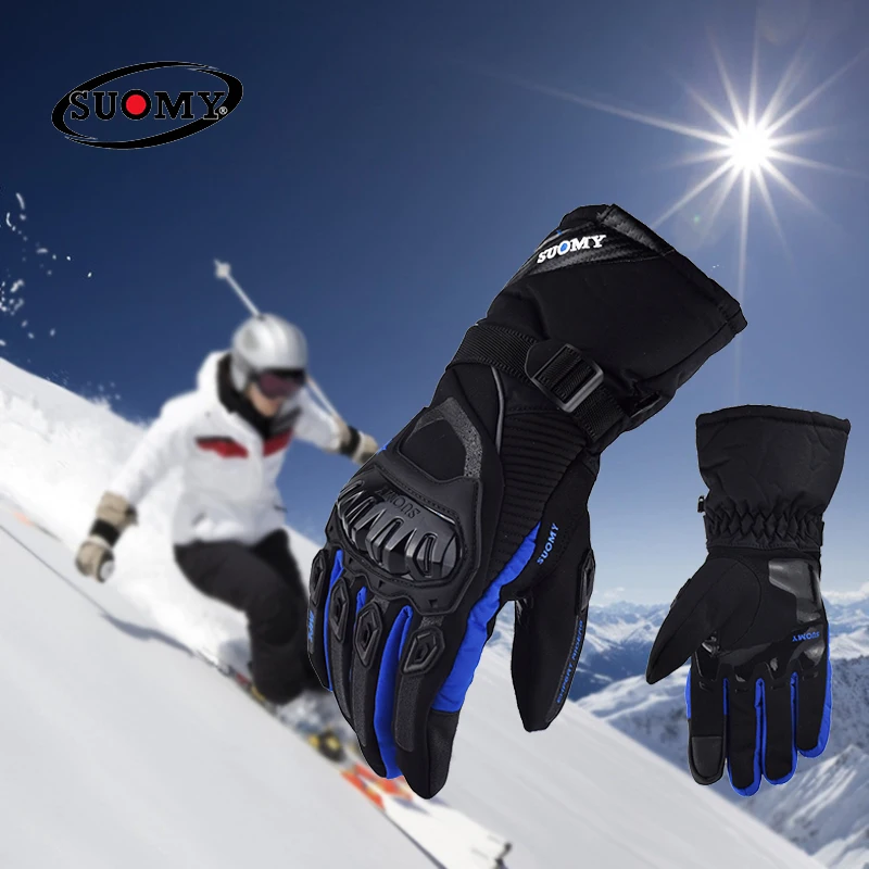 

SUOMY Winter Motorcycle Gloves 100% Waterproof Keep Warm Four Seasons Riding Motorcycle Rider Anti-Fall Cross-Country Gloves Ski