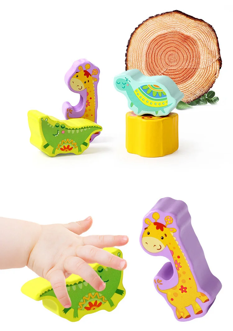 Для раннего развития деревянное игрушечное животное Noah's Ark Boat Balance Fold High Kid настольная игра День рождения Рождественский подарок