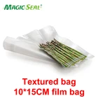 Кухонный вакуумный упаковщик MAGIC SEAL 100 шт.лот, пакеты для пищевых продуктов, вакуумный упаковщик, упаковочная машина, пакет для хранения пищи 10*15 см