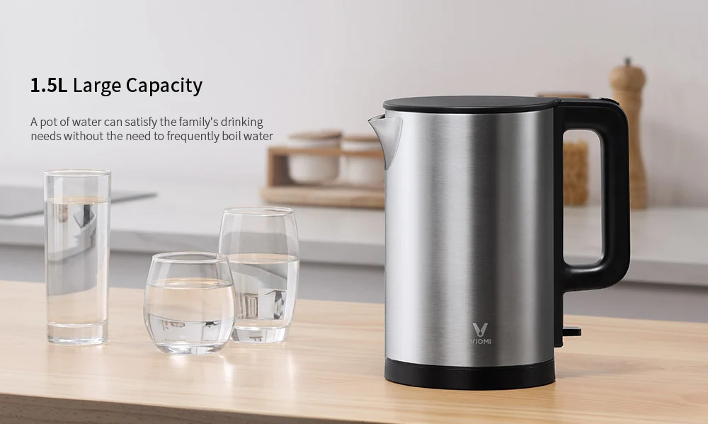 Xiaomi Viomi Электрический чайник из нержавеющей стали чайник для воды 220 В 1800 Вт л нагревательный горшок чайник быстрый нагрев от Xiaomi